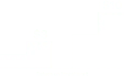 Graph showing $3 to $10 Return on investment